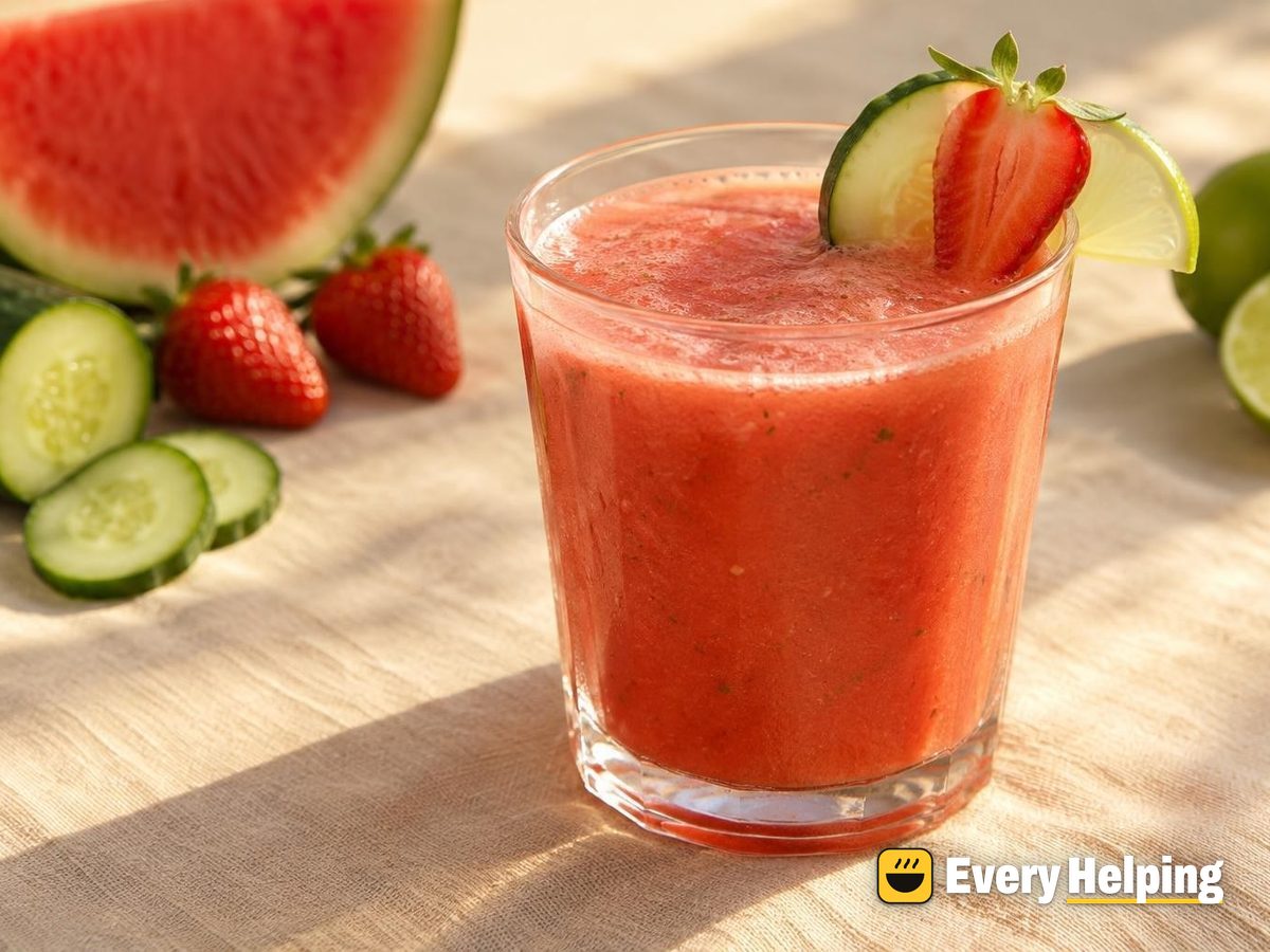 Strawberry-Watermelon Agua Fresca with Cucumber