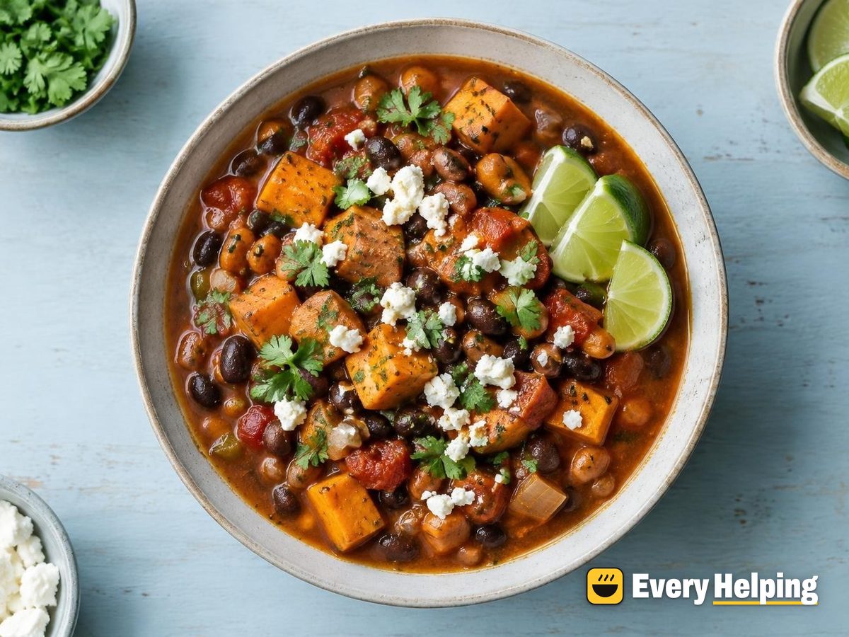 Sweet Potato and Black Bean Chili with Lime