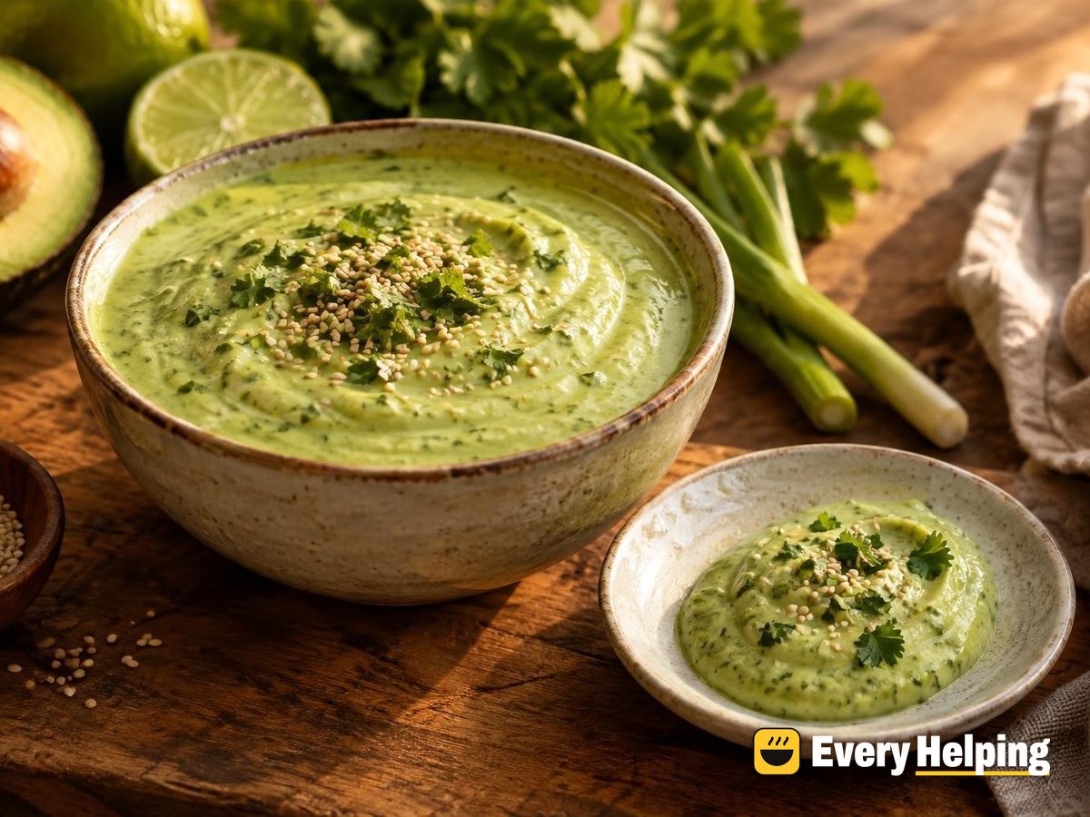 Creamy Avocado Tahini Lime Cilantro Dressing