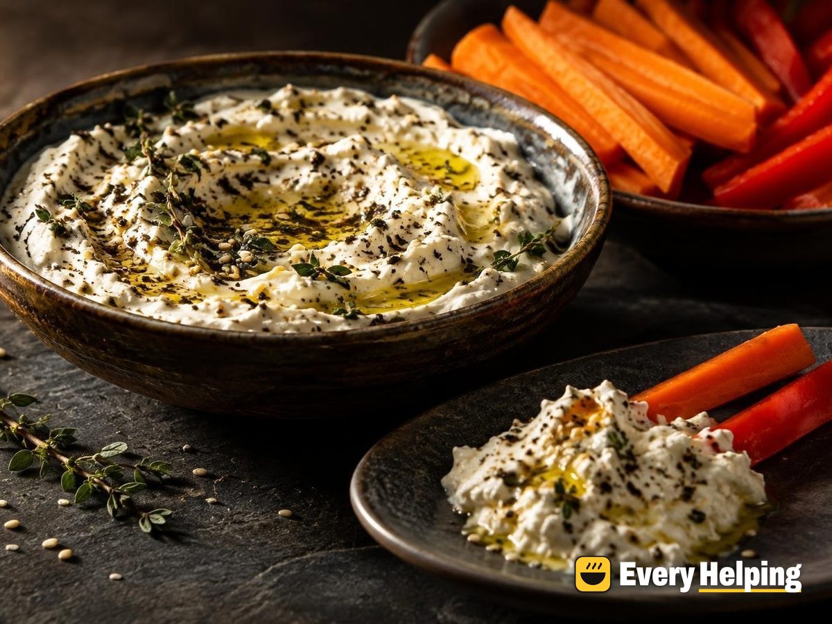 Cracked-Pepper Labneh with Thyme and Sesame
