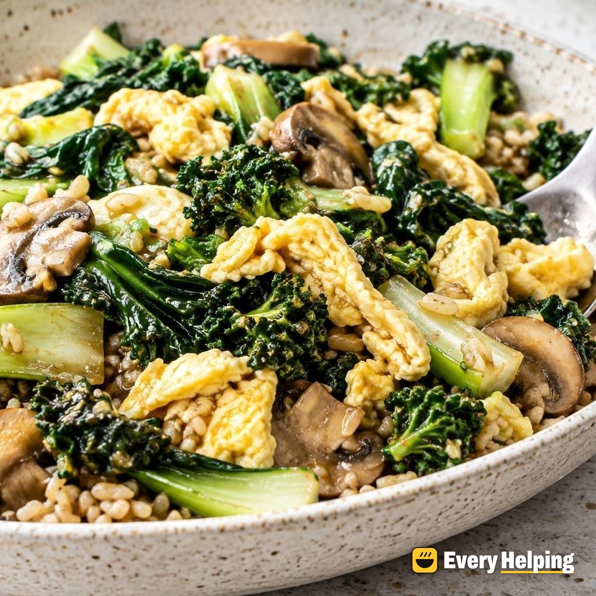 Ginger Garlic Egg Stir-Fry with Greens