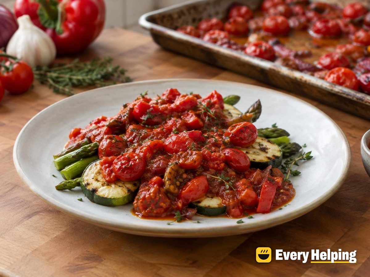 Roasted Cherry Tomato and Red Pepper Thyme Sauce