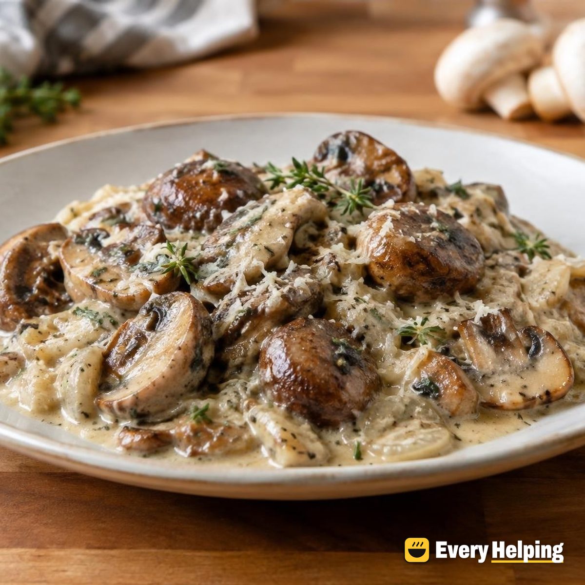 Browned Mushroom Parmesan Pan Sauce