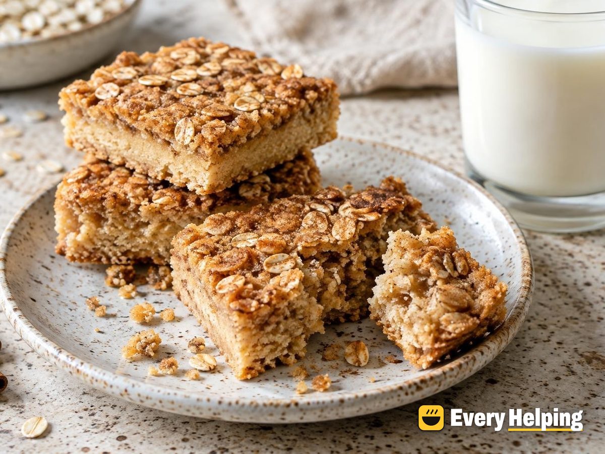 Toasted Oat Brown Sugar Shortbread Bars