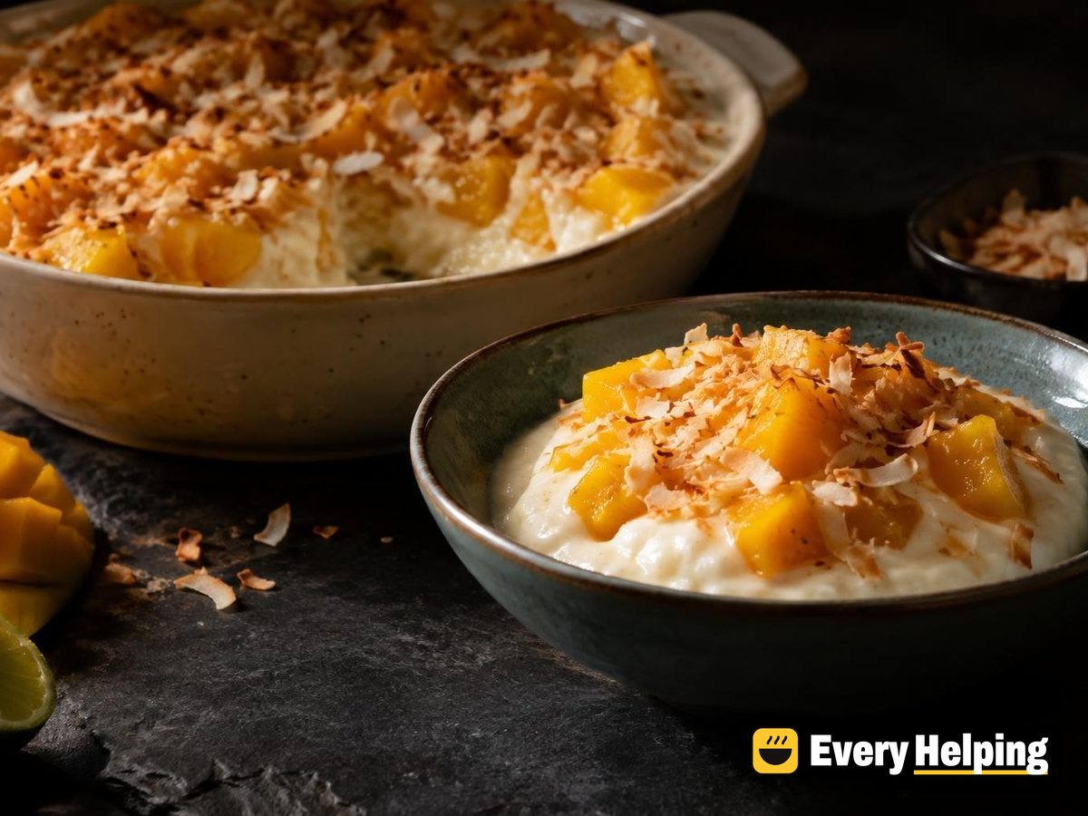 Vanilla Bean Set Yogurt with Mango and Toasted Coconut