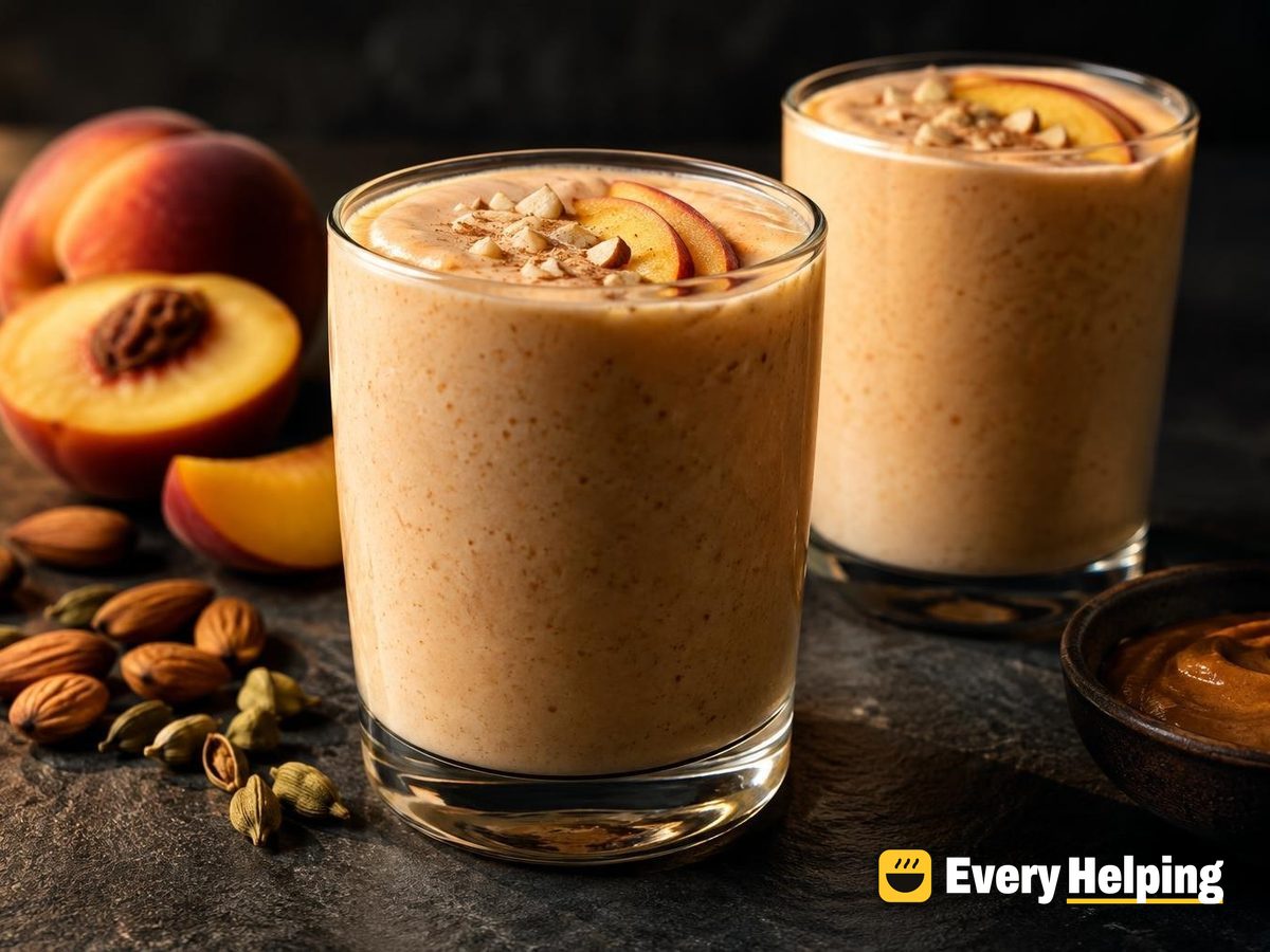 Peach Cardamom Almond Protein Smoothie