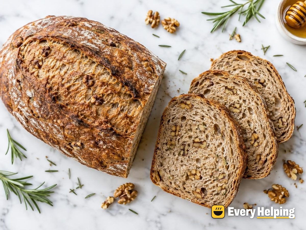 Rosemary Walnut Whole Wheat Sourdough Batard