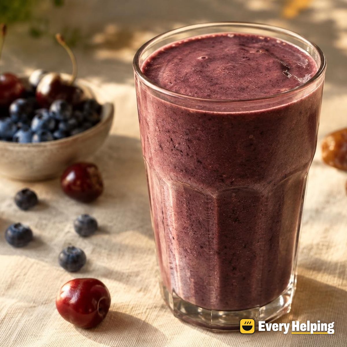 Chocolate Cherry Blueberry Protein Shake