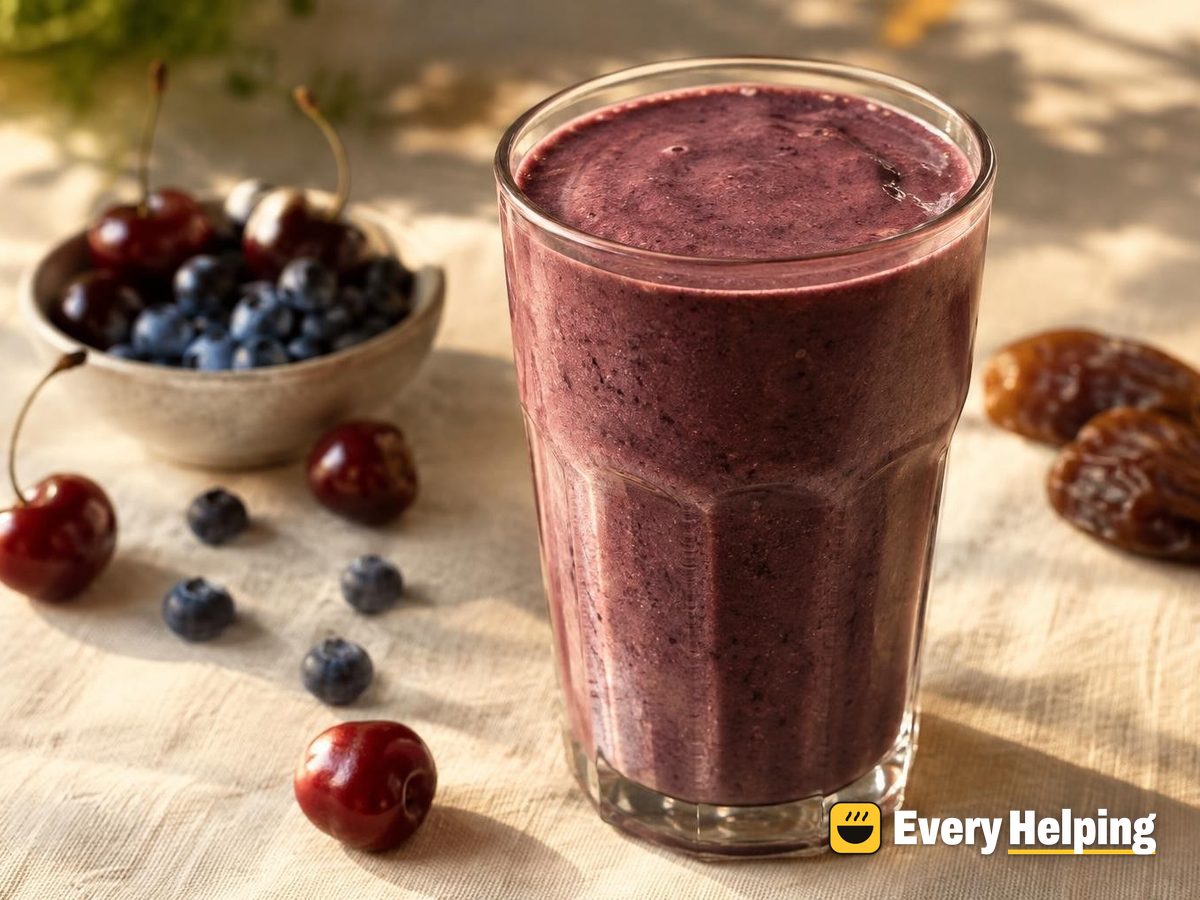 Chocolate Cherry Blueberry Protein Shake