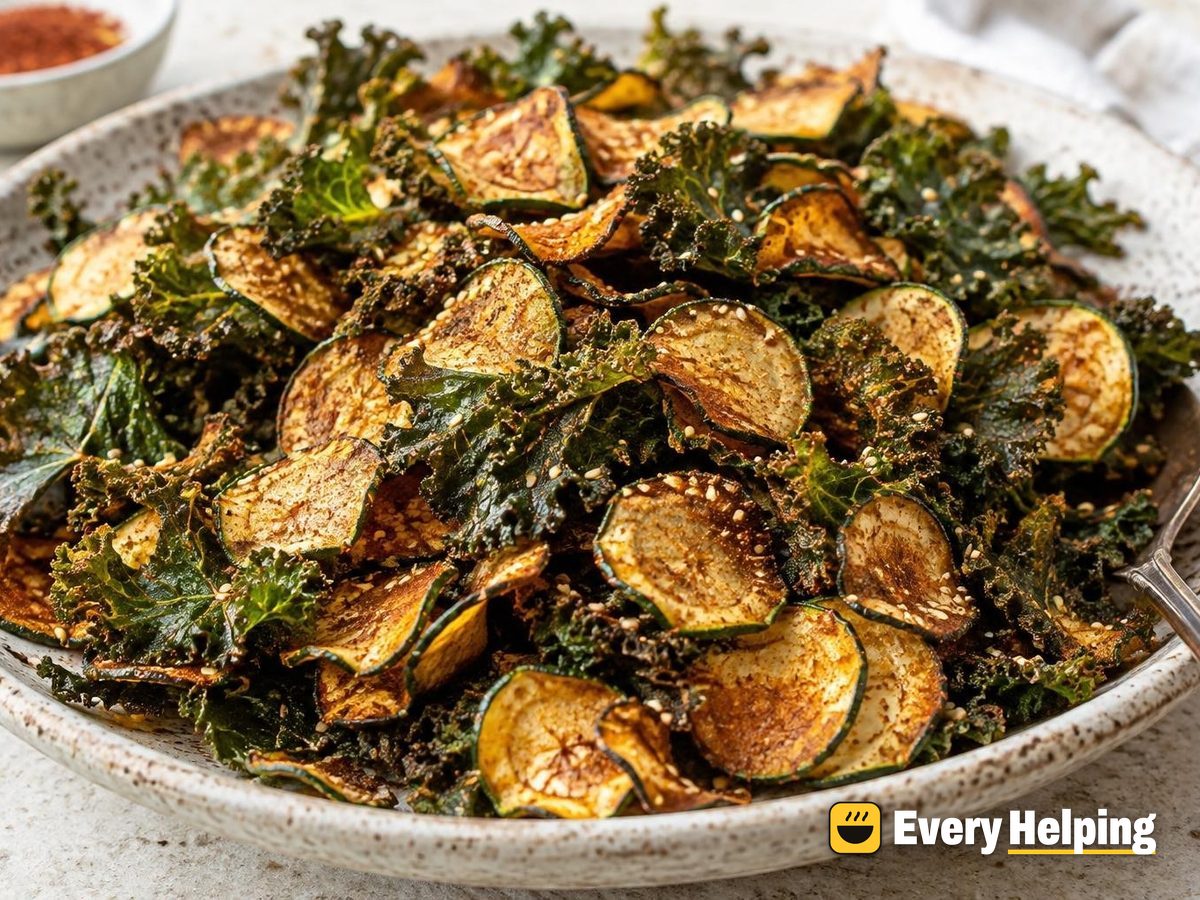 Cinnamon Chili Kale and Zucchini Chips