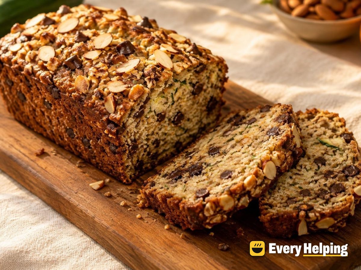 Toasted Almond Orange Chocolate Zucchini Bread