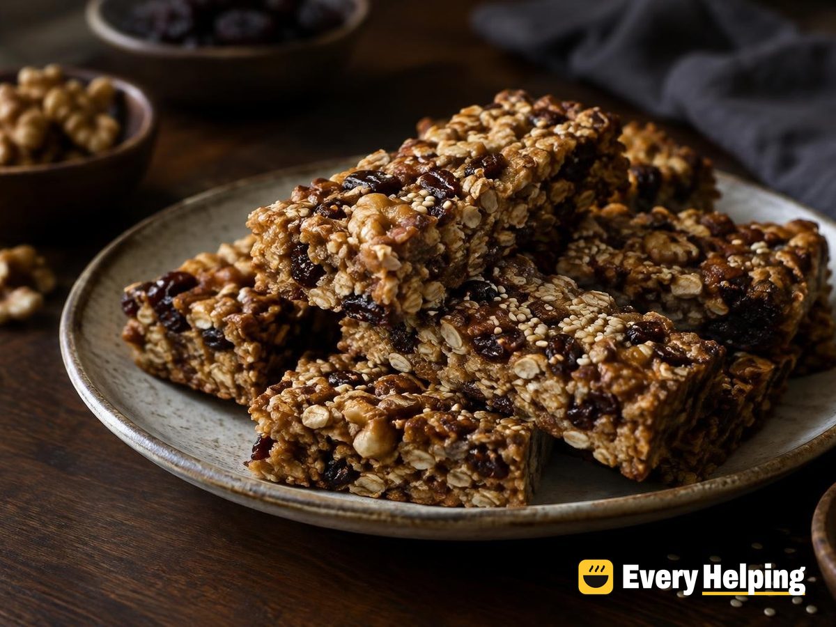 Toasted Walnut Vanilla Tahini Raisin Bars