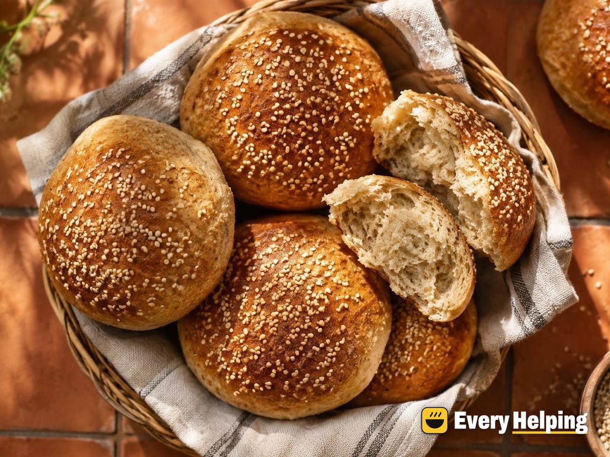 Soft Whole Wheat Sesame Burger Buns