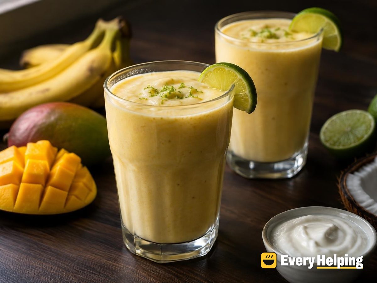 Banana Mango Lime Coconut Protein Shake