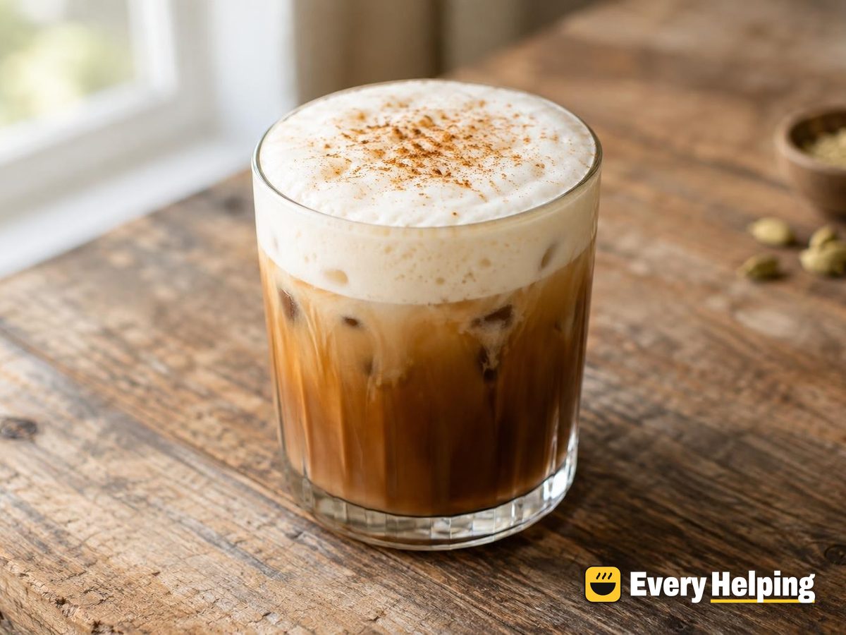 Vanilla Cardamom Shaken Espresso with Cold Foam