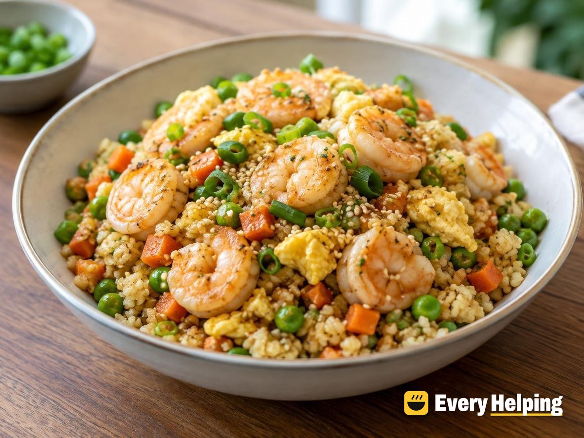Shrimp and Egg Cauliflower Fried Rice