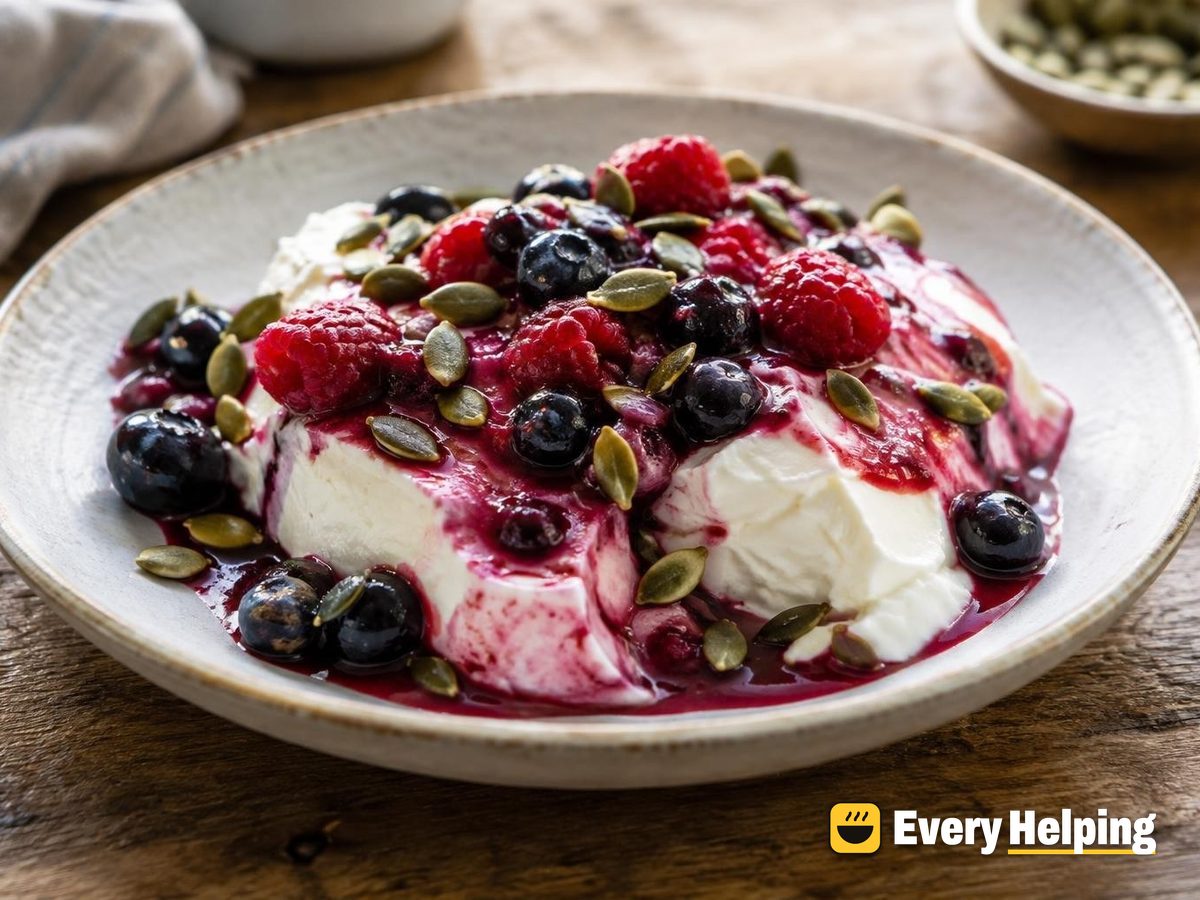Whole Milk Set Yogurt with Vanilla-Berry Swirl