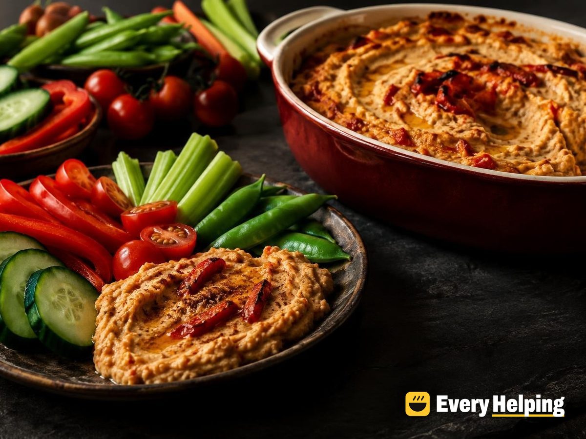Roasted Pepper and White Bean Dip