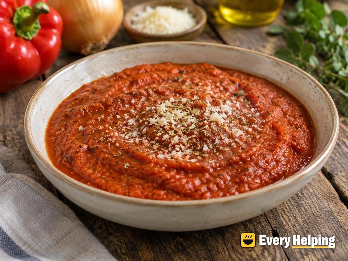 Roasted Red Pepper Parmesan Pizza Sauce