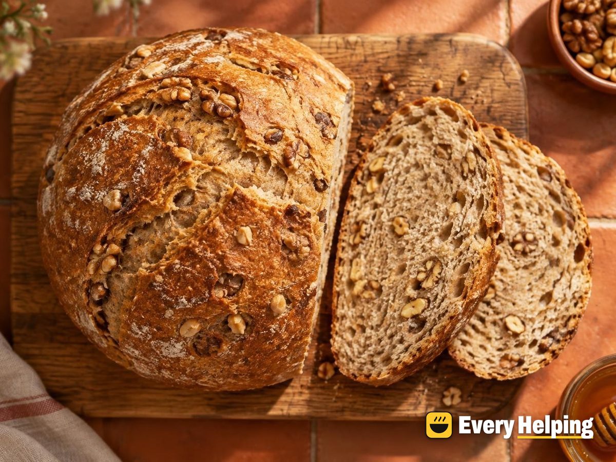 Soft Honey Walnut Peanut Whole Wheat Boule