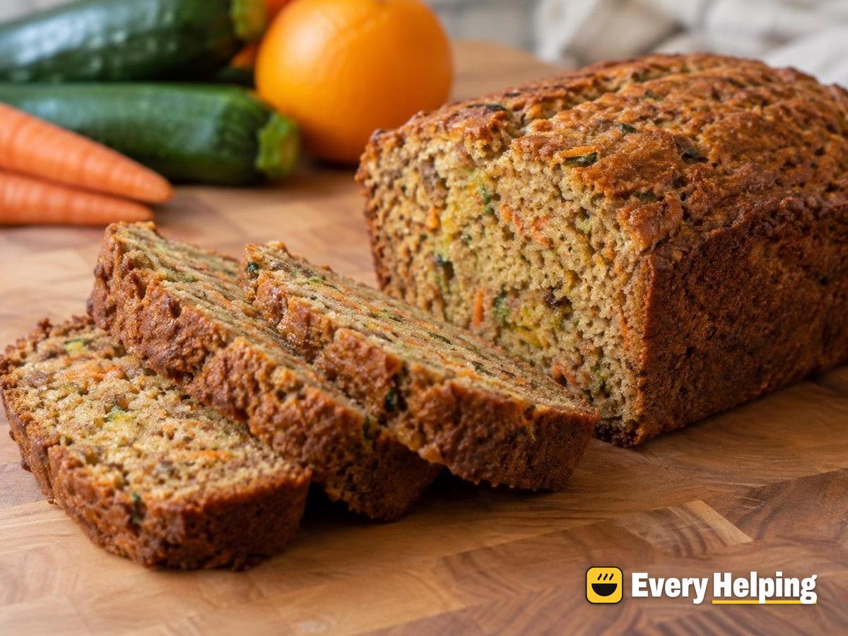 Carrot Zucchini Spice Bread with Orange