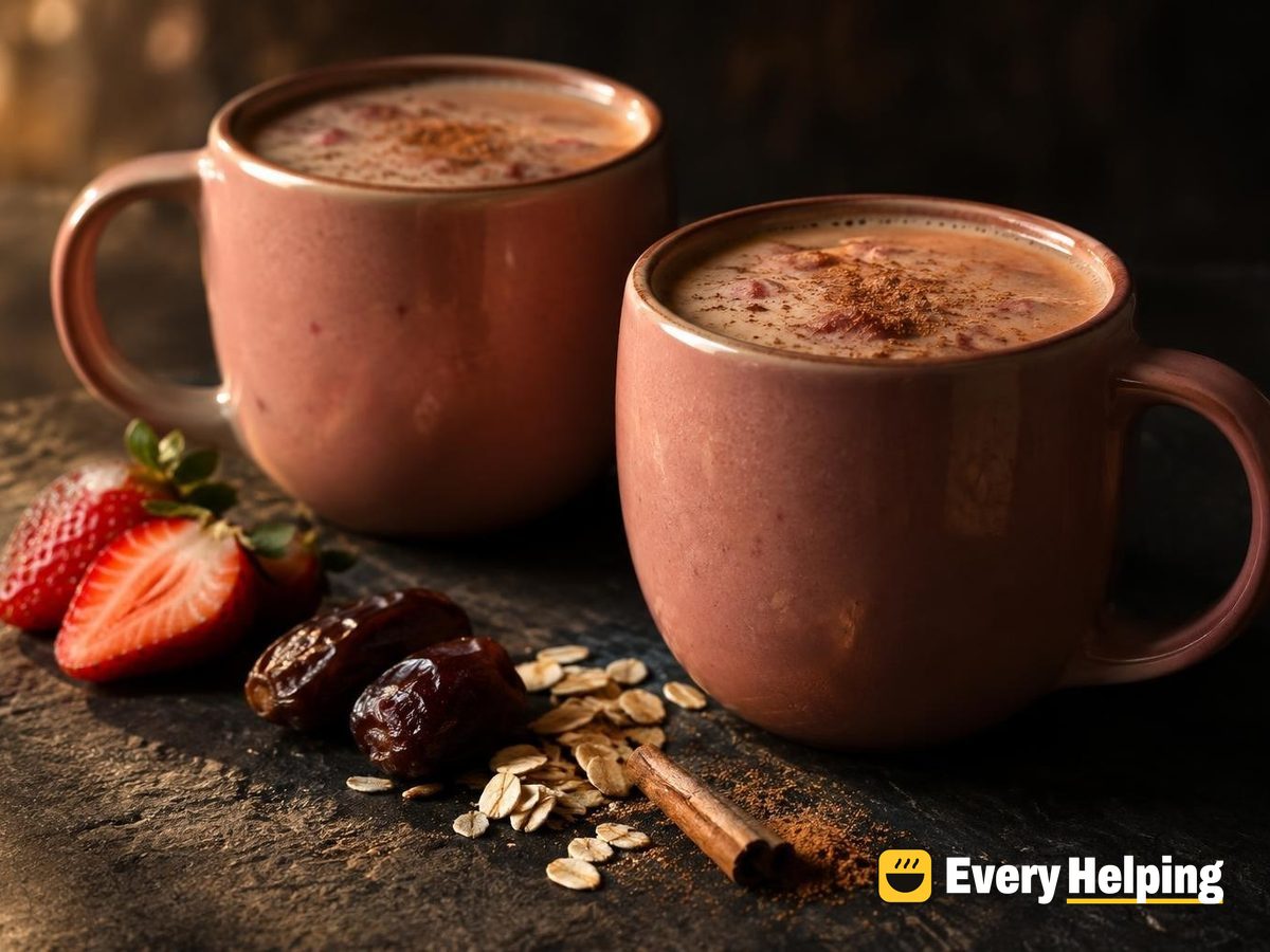 Strawberry Date Cinnamon Black Tea Latte