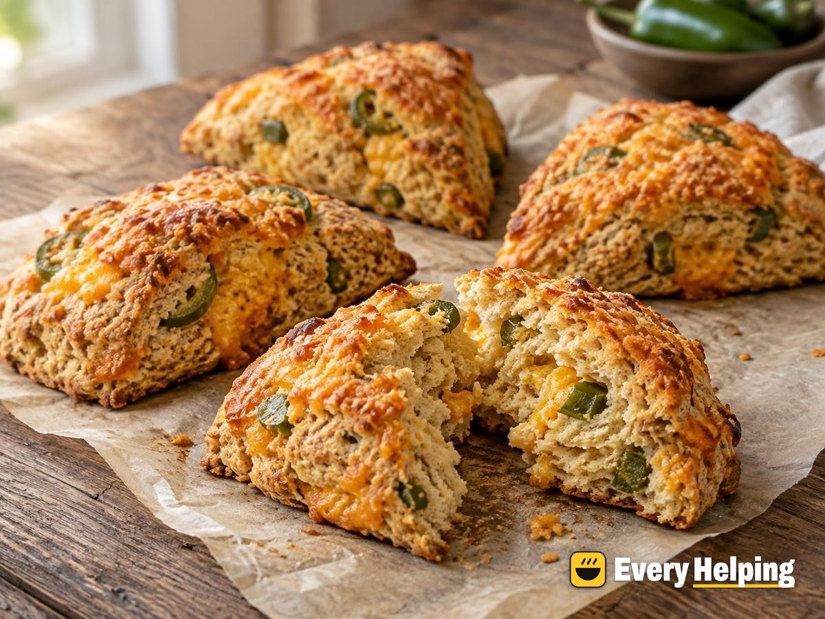 Cheddar Jalapeño Whole Wheat Scones