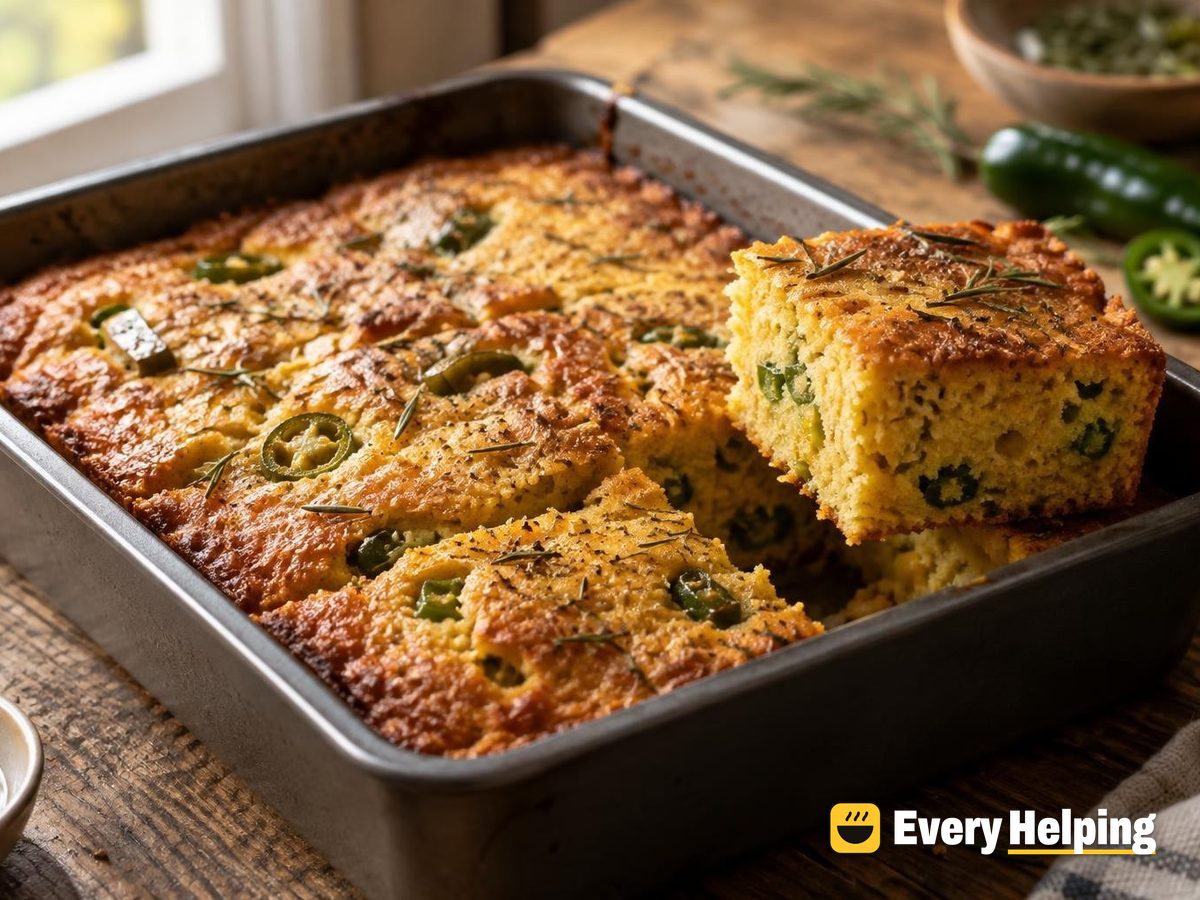 Rosemary Brown Butter Jalapeño Cornbread