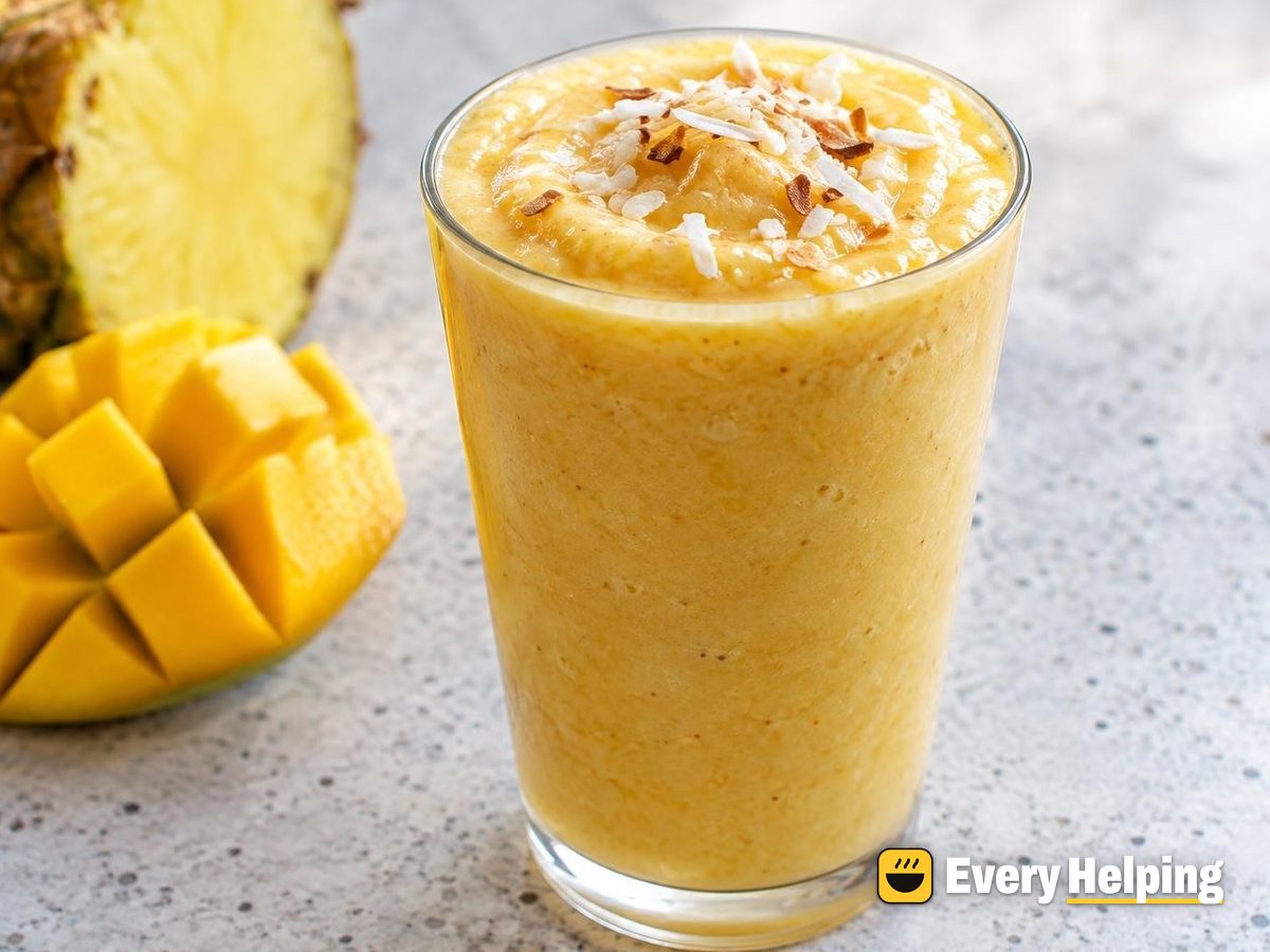Mango Pineapple Coconut Oat Smoothie