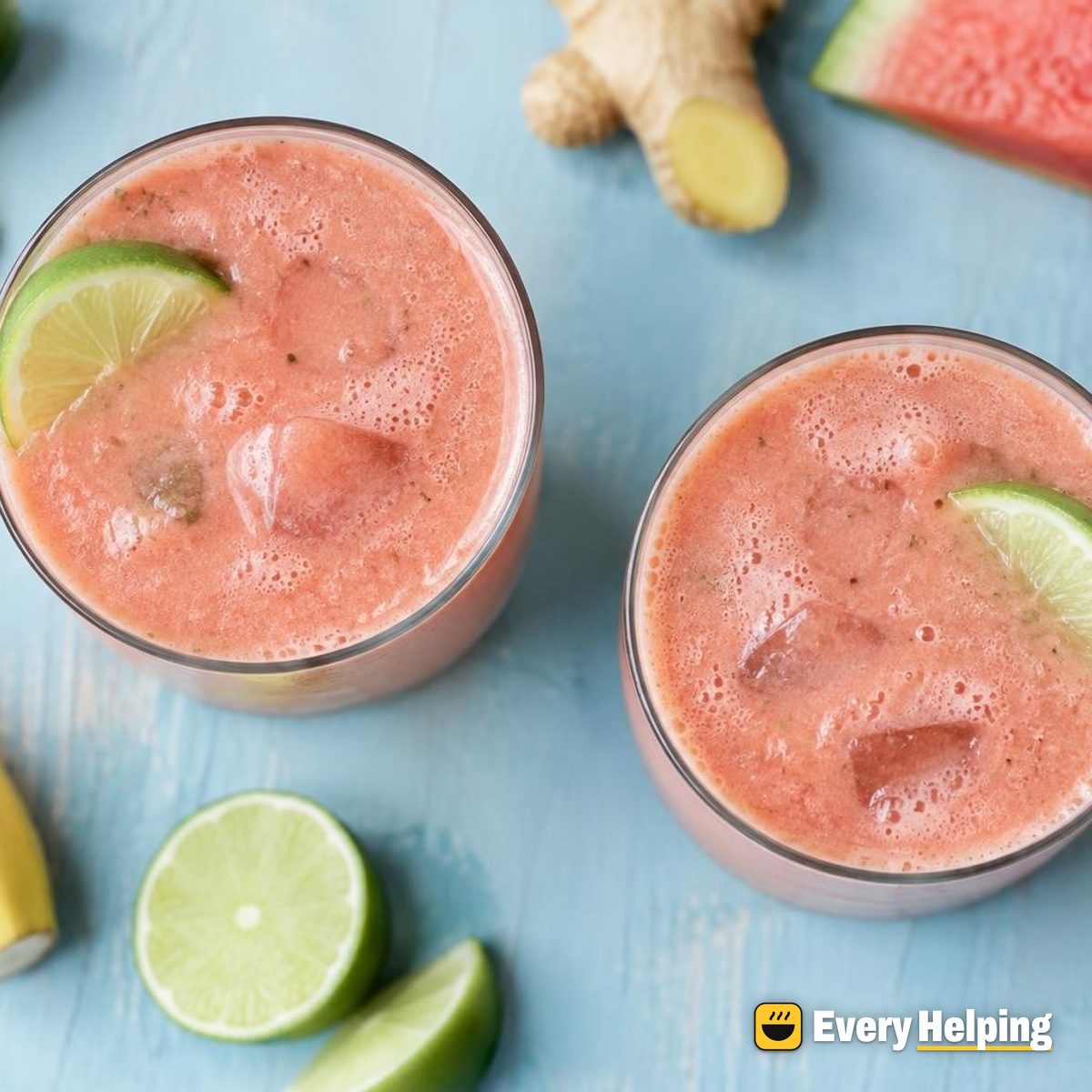 Frosty Banana-Watermelon Lime Agua Fresca
