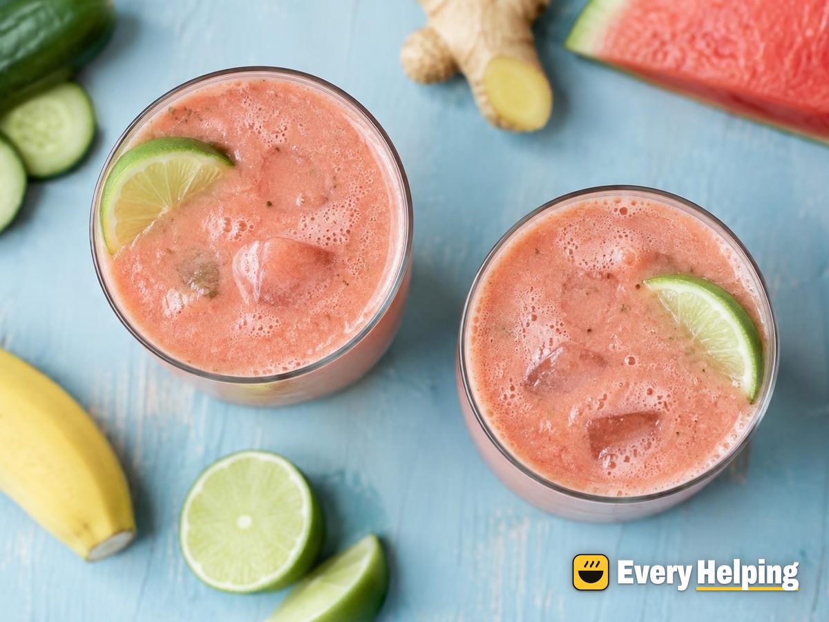 Frosty Banana-Watermelon Lime Agua Fresca