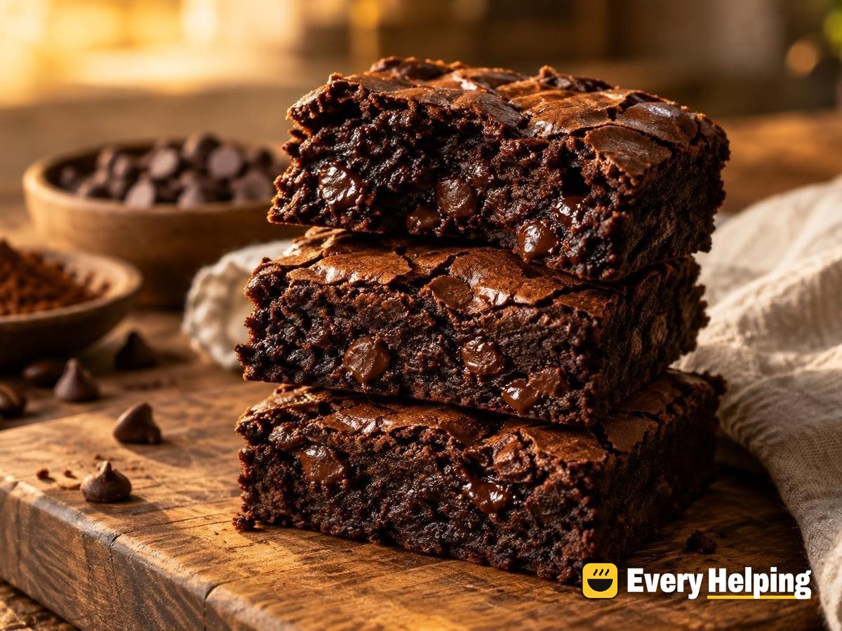 Fudgy Dark Cocoa Brownies