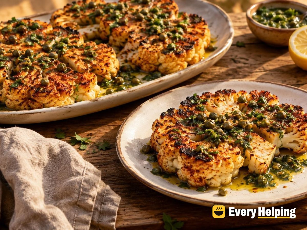 Grilled Smoky Paprika Cauliflower Steaks