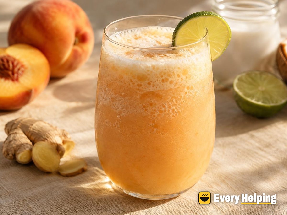 Peach Ginger Coconut Sparkler