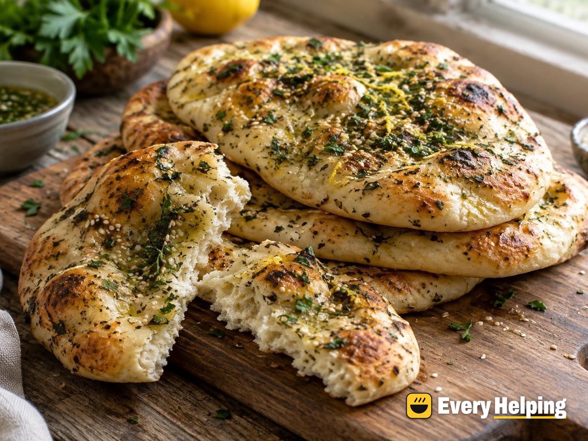 Oven-Baked Za'atar-Style Herb Naan