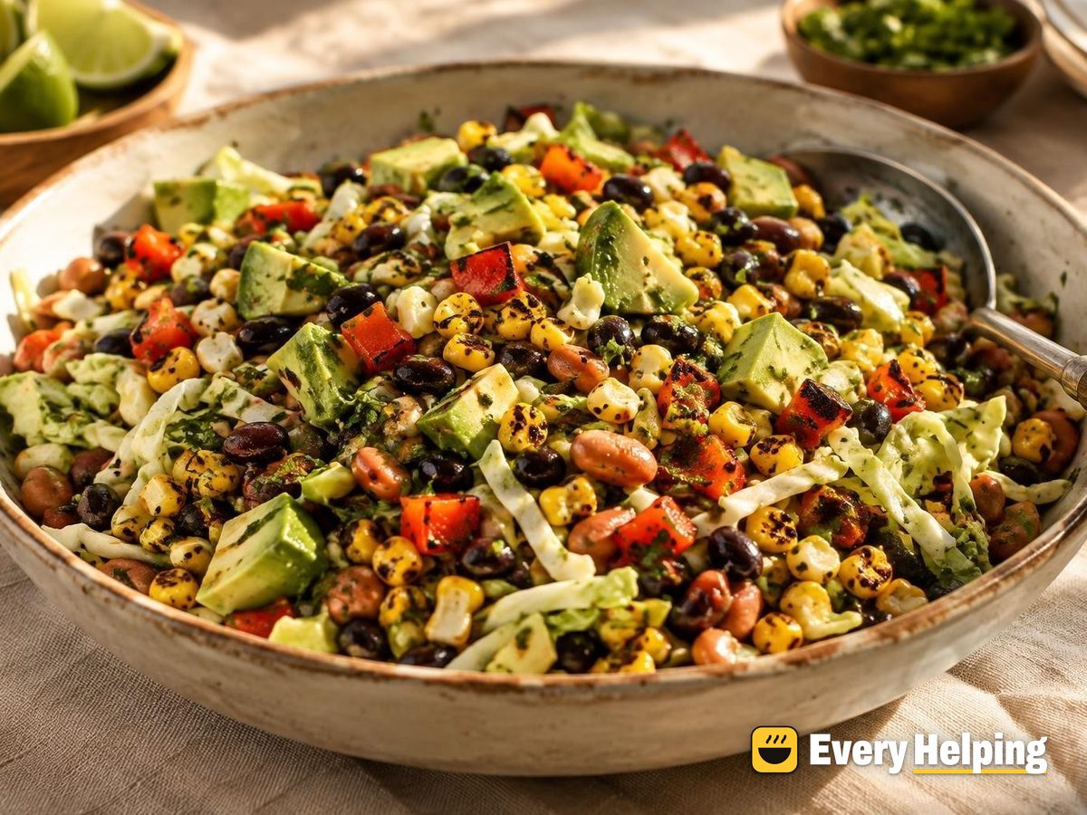 Charred Corn and Black Bean Cabbage Salad