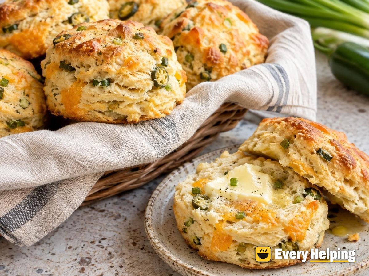 Cheddar Jalapeño Green Onion Buttermilk Biscuits