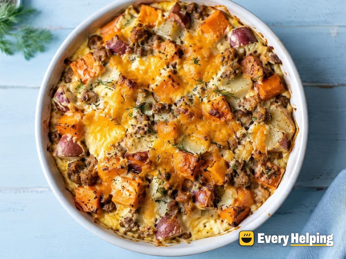 Sweet Potato Sausage Breakfast Casserole