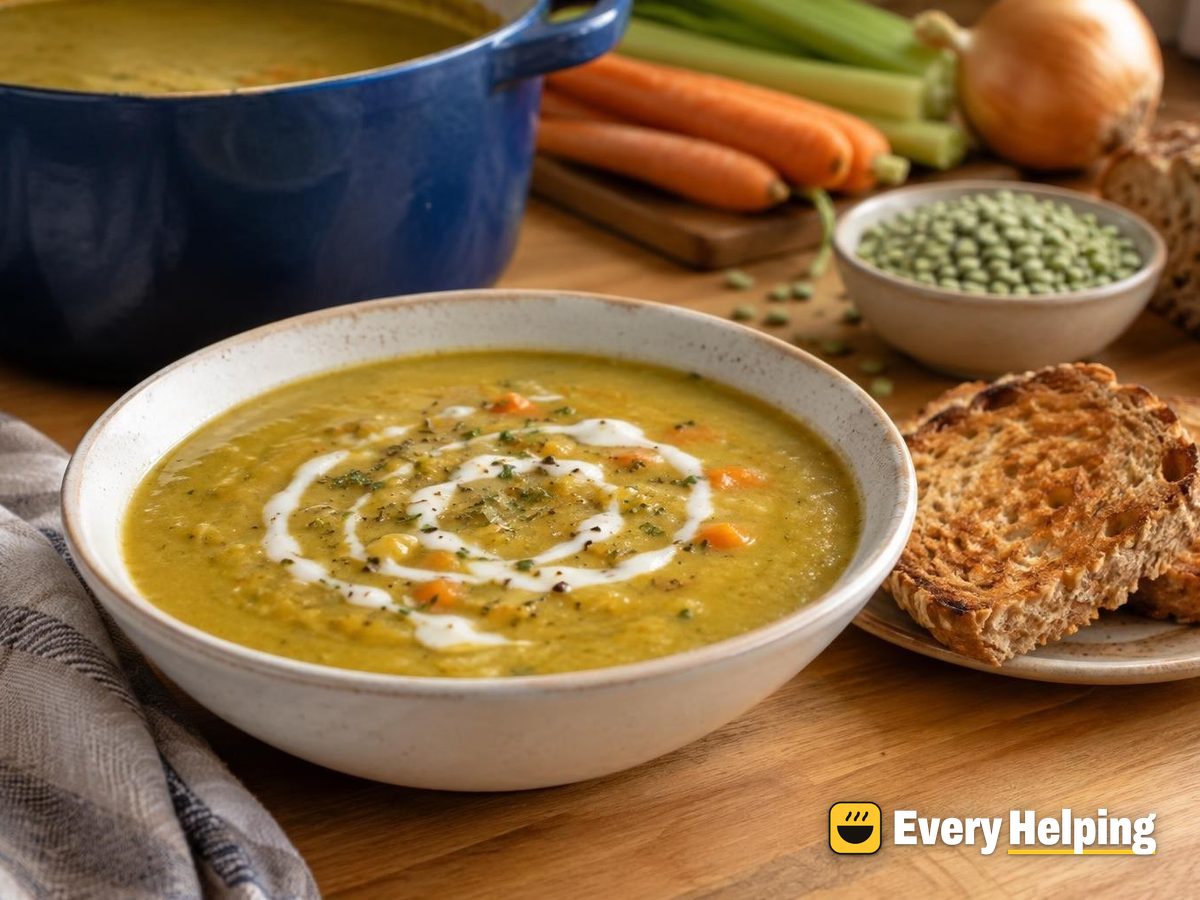 Smoky Split Pea Soup with Carrot and Celery