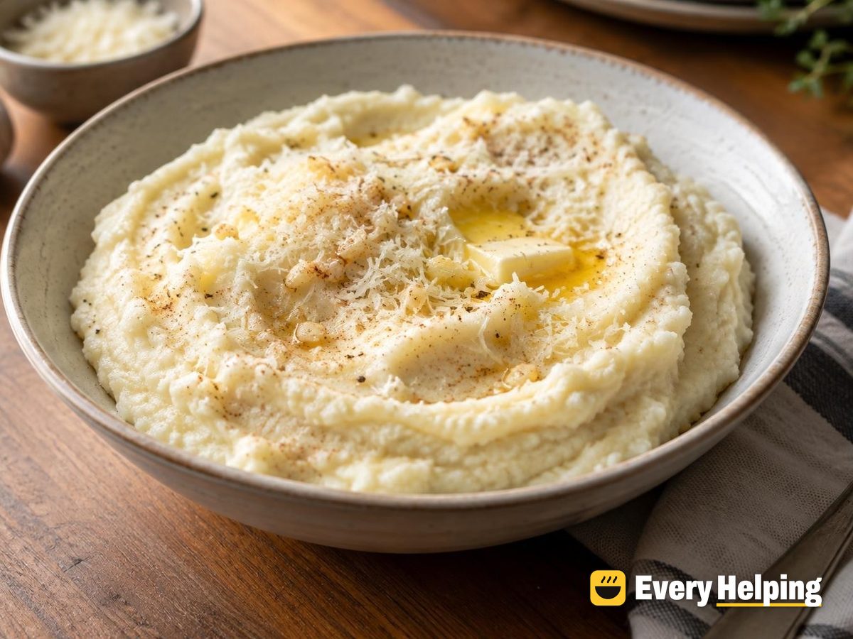 Garlic Parmesan Cauliflower Mash