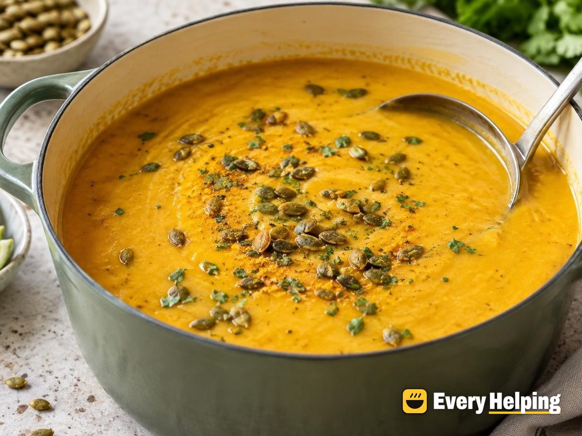 Ginger Butternut, Carrot and Split Pea Coconut Soup