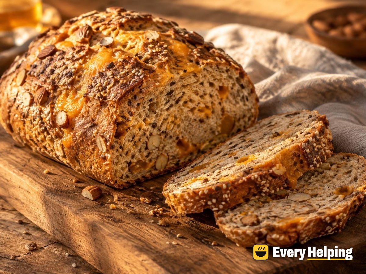 Toasted Almond Cheddar Whole Wheat Sourdough