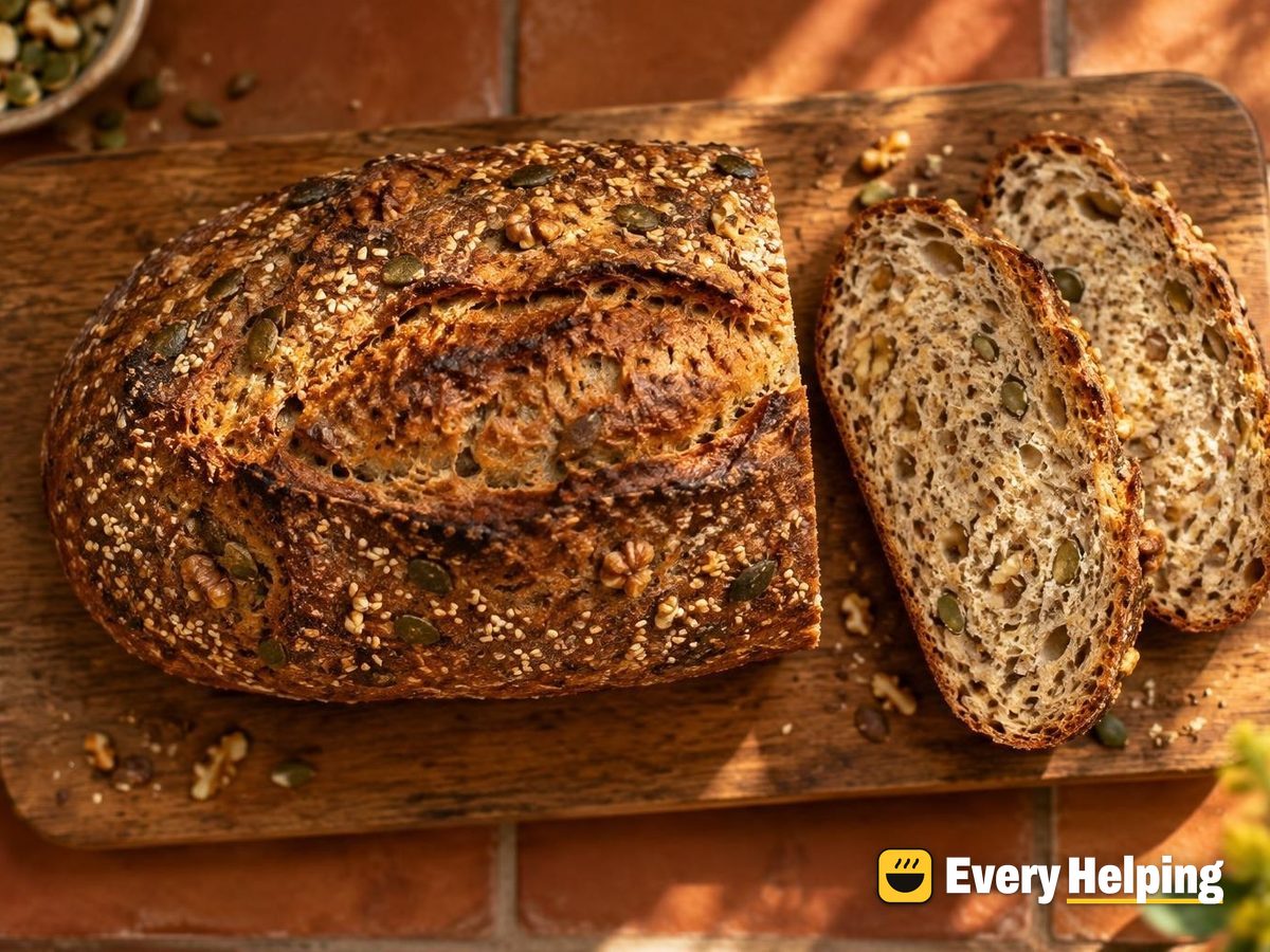 Toasted Walnut Honey Whole Wheat Sourdough Batard