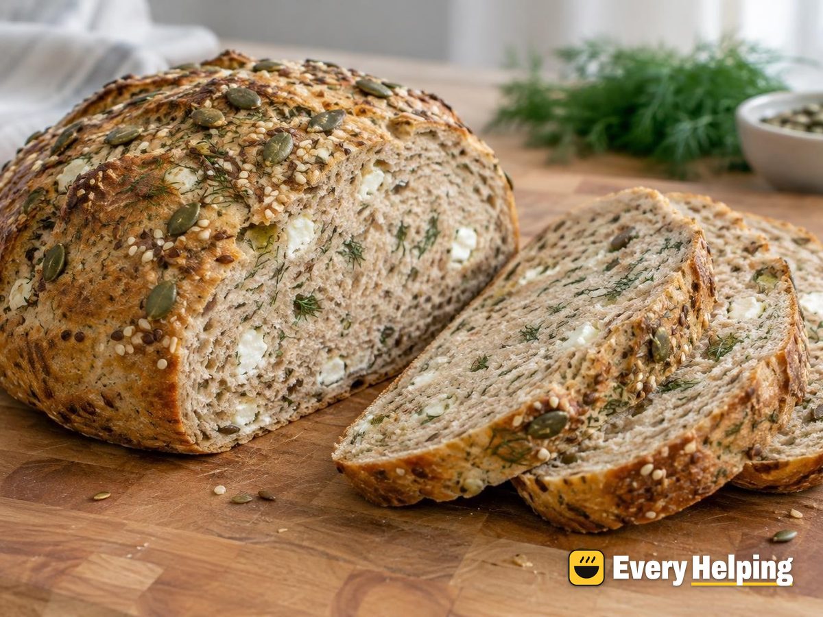 Soft Whole Wheat Feta Dill Seeded Boule