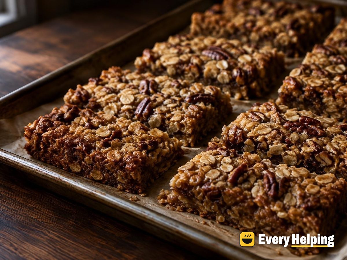Chewy Maple Pecan Flapjack Oat Bars