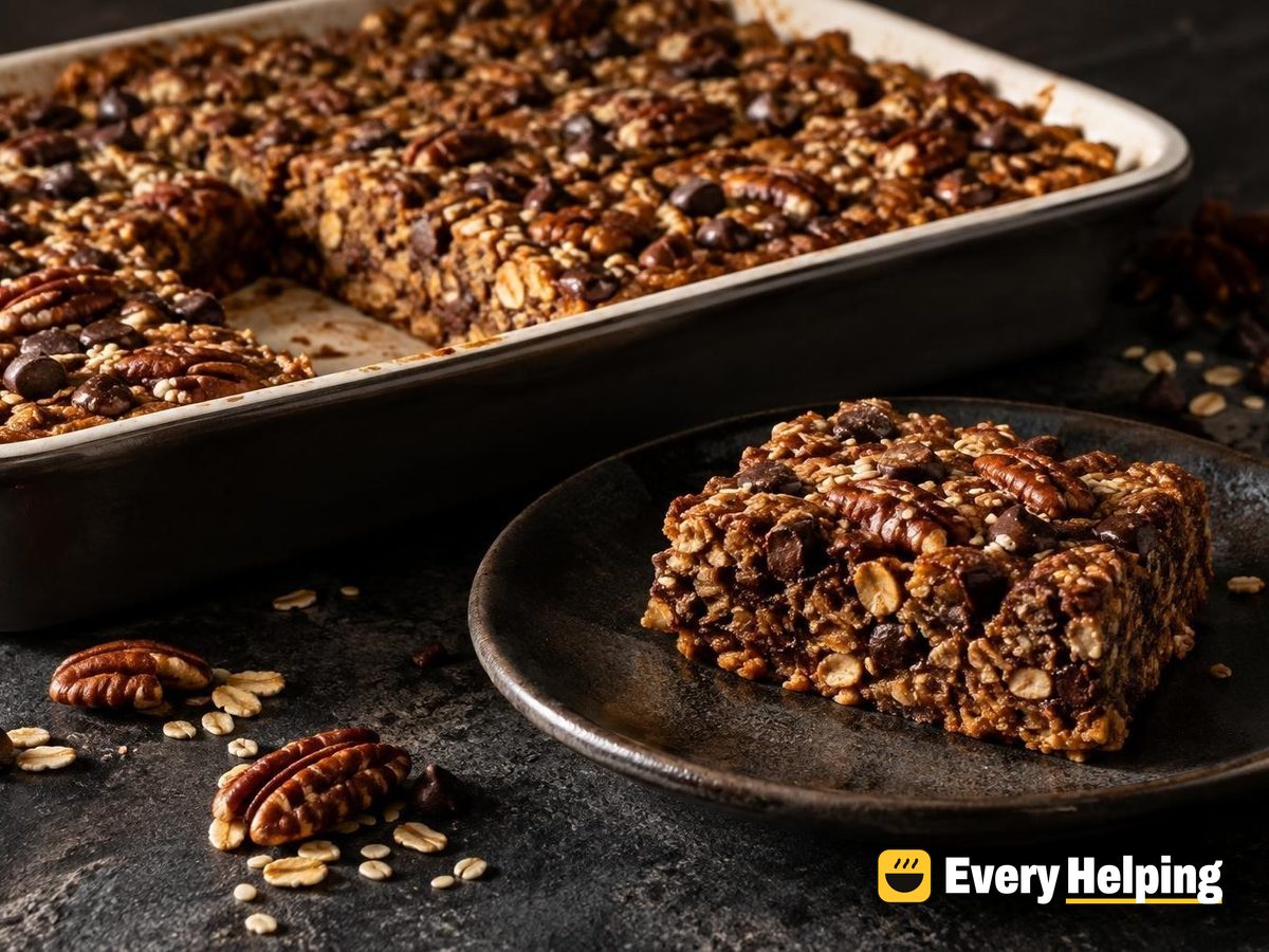Toasted Cinnamon Pecan Chocolate Crunch Bars