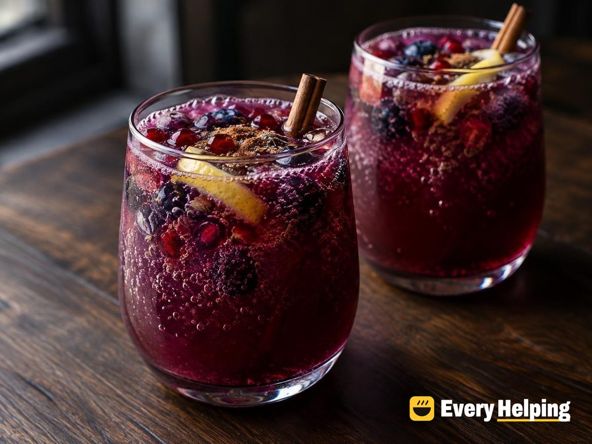 Spiced Blueberry Pomegranate Cumin Spritz