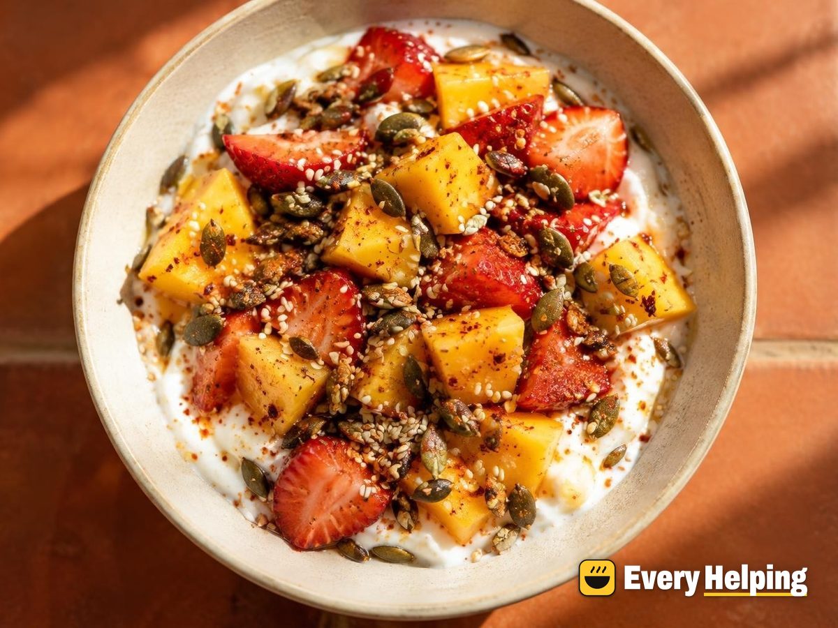 Chili-Lime Mango Strawberry Yogurt Parfait