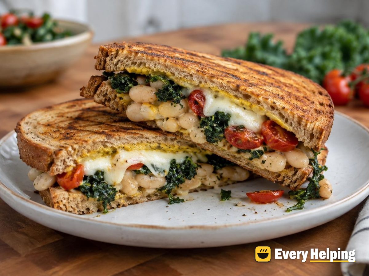 Tuscan White Bean and Kale Panini