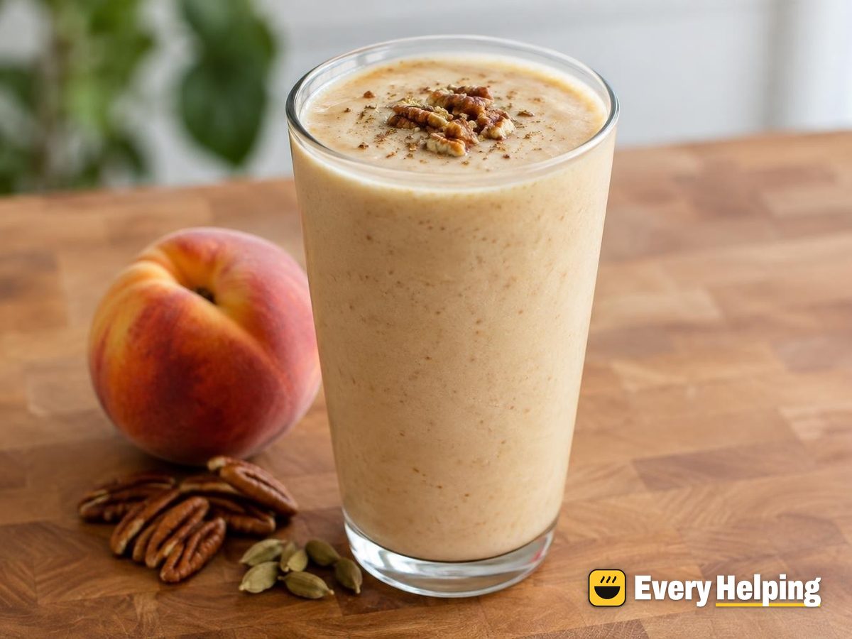 Peach Cardamom Vanilla Oat Milk Lassi